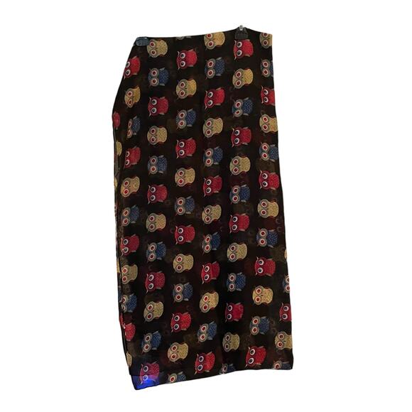 Large Scarf Owl Print 35 x 37 Wrap Modern Colorful - Picture 3 of 3
